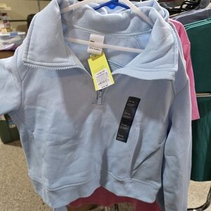 All In Motion - Light Blue Half-Zip Pullover